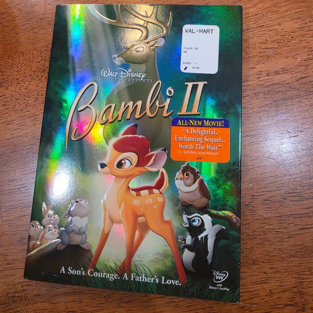 Disney Bambi II DVD Kids One Size Multicolor New Sealed Holographic Slipcover